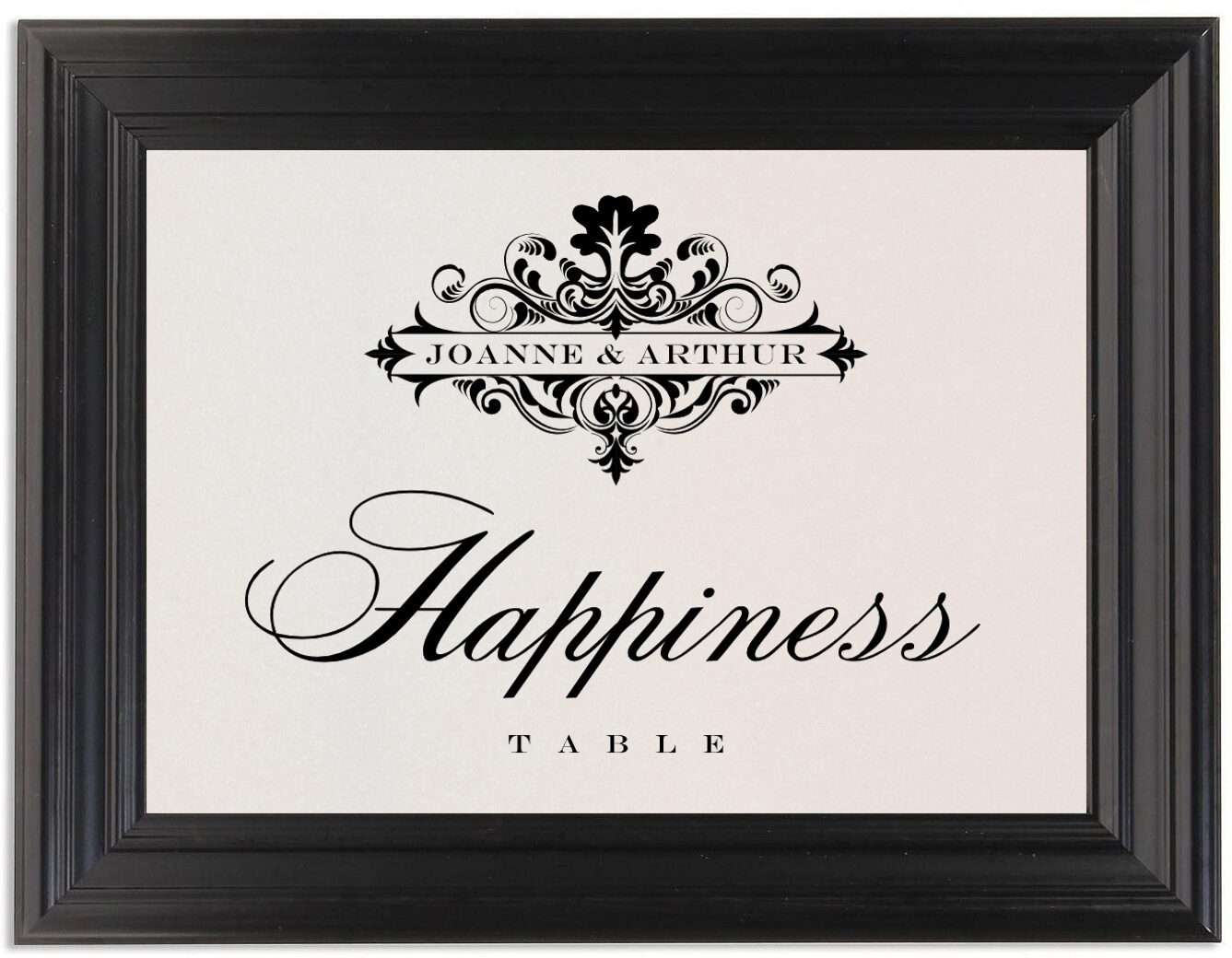 Tricky Tree Vintage Monogram Flourish Wedding Table Name Cards Documents and Designs